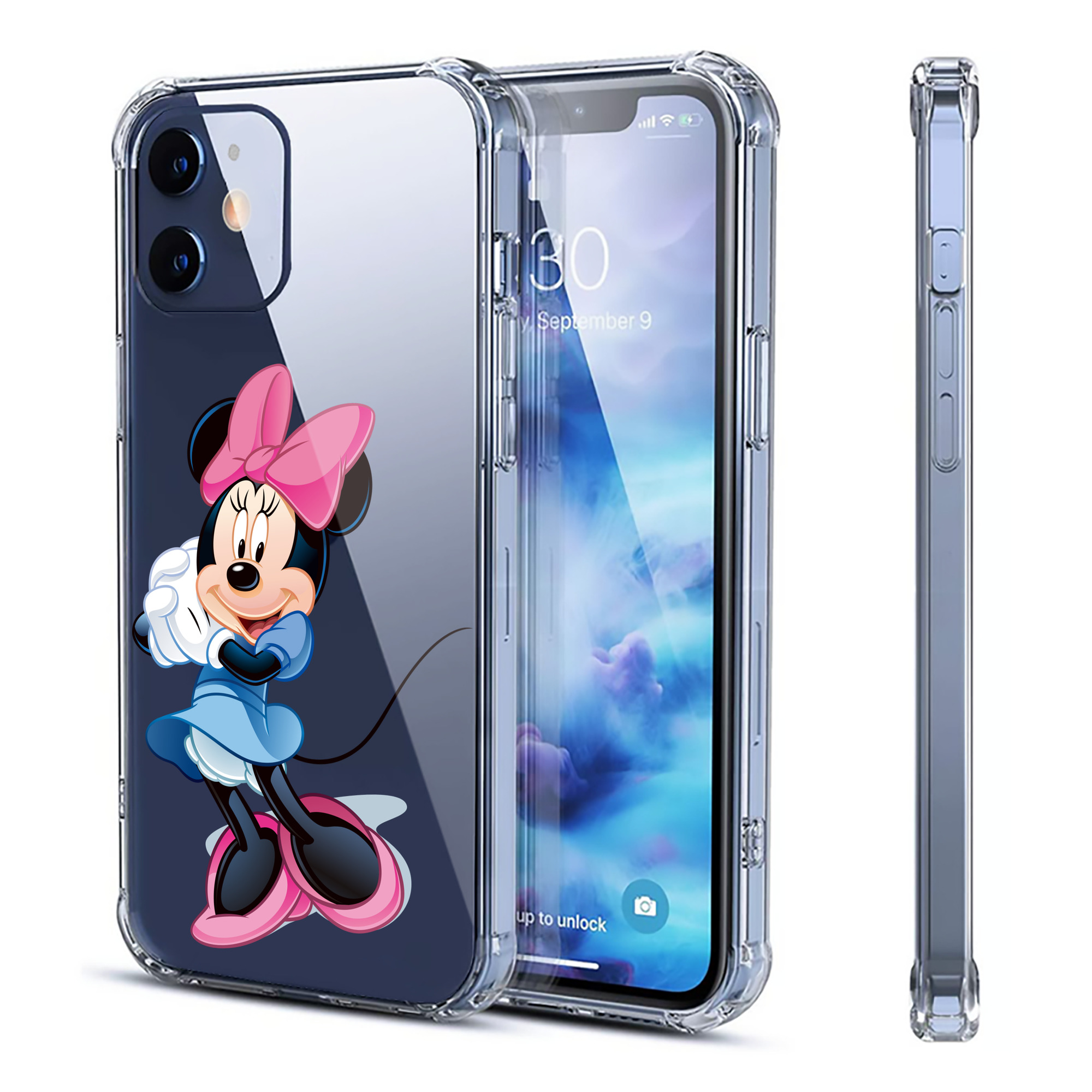 （画像用） ミッキーマウス Mickey Mouse 【iPhone 12シリーズ対応】透明スマホケース（クリアソフトケース）